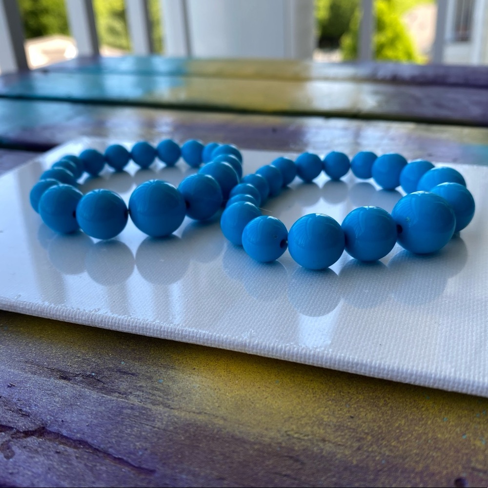 Blue Beaded Bracelet Set